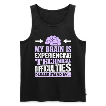 Quote Epilepsy Awareness Fighters - Men's Premium Organic Tank Top - black - Front - AI Model Male 178 light (178cm)