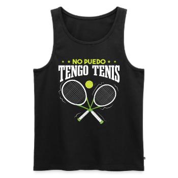 Tenis Entrenador Tenista Divertido - Débardeur bio Premium Homme - noir - Devant - Michal (187cm)