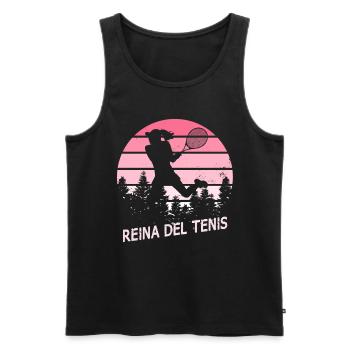 Tenista | Mujer | Reina Del Tenis - Débardeur bio Premium Homme - noir - Devant - Michal (187cm)