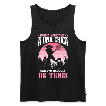 Una Chica COn Una Raqueta De Tenis - Débardeur bio Premium Homme - noir - Devant - Michal (187cm)