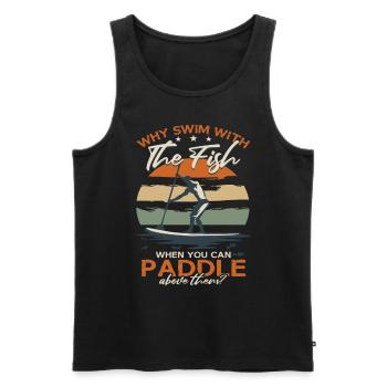 Stand Up Paddle Board Humor SUP - Männer Premium Bio Tank Top - Schwarz - Vorne - Michal (187cm)