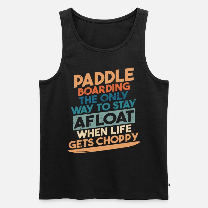 Stand-Up Paddling - Männer Premium Bio Tank Top - Schwarz