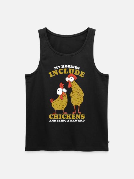 My Hobbies Include Chickens - Men's Premium Organic Tank Top - black