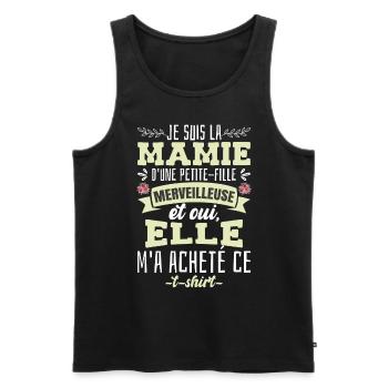 Je Suis La Mamie D'Une Petite-Fille - Débardeur bio Premium Homme - noir - Devant - AI Model Male 178 light (178cm)