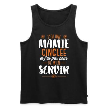 Drôle Petite Fille Cadeau Mamie - Débardeur bio Premium Homme - noir - Devant - Michal (187cm)