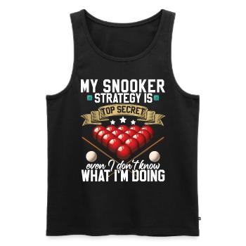 Drôle d’humour de snooker - Débardeur bio Premium Homme - noir - Devant - Michal (187cm)