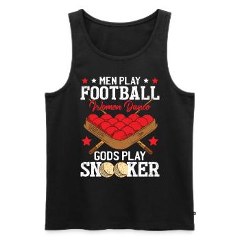 Drôle Fête des pères Snooker Humour Hommes Snooker - Débardeur bio Premium Homme - noir - Devant - Michal (187cm)