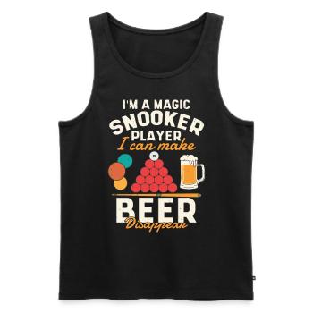 Magic Snooker Player - Men's Premium Organic Tank Top - black - Front - AI Model Male 178 light (178cm)