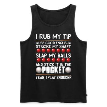 Hommes Snooker Drôle - Débardeur bio Premium Homme - noir - Devant - Michal (187cm)