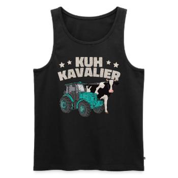 Lustiges Bauern Landwirt Geschenk - Männer Premium Bio Tank Top - Schwarz - Vorne - AI Model Male 178 light (178cm)