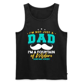 Ich bin nicht nur ein Vater - Männer Premium Bio Tank Top - Schwarz - Vorne - Michal (187cm)