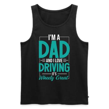 Jeu de mots Amoureux Papa Blagues Humour Fête des pères - Débardeur bio Premium Homme - noir - Devant - Michal (187cm)