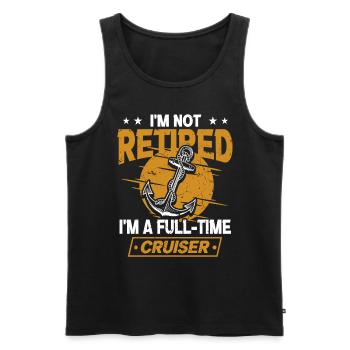 Retirement Cruising Cruiser Funny - Men's Premium Organic Tank Top - black - Front - Michal (187cm)