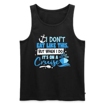 It's On A Cruise - Men's Premium Organic Tank Top - black - Front - Michal (187cm)