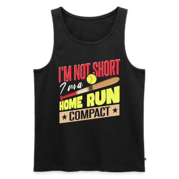 I'm A Home Run Compact Softball - Men's Premium Organic Tank Top - black - Front - AI Model Male 178 light (178cm)