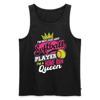I'm A Home Run Queen - Men's Premium Organic Tank Top - black - Front - AI Model Male 178 light (178cm)