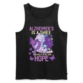 Alzheimer ist ein Dieb - Männer Premium Bio Tank Top - Schwarz - Vorne - AI Model Male 178 light (178cm)
