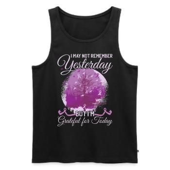 I May Not Remember Yesterday | Alzheimer's - Men's Premium Organic Tank Top - black - Front - Michal (187cm)