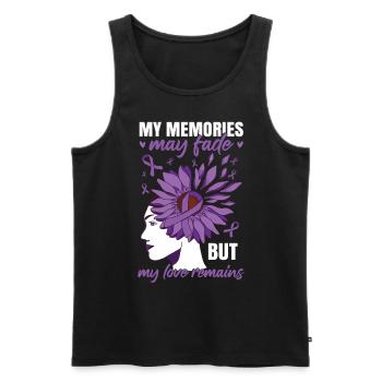 Meine Erinnerungen mögen verblassen | Alzheimer-Krankheit - Männer Premium Bio Tank Top - Schwarz - Vorne - Michal (187cm)