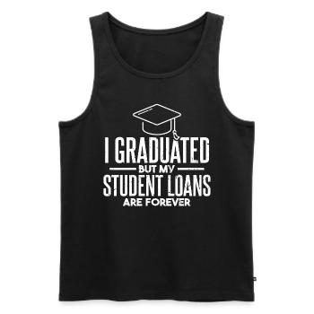 Absolvent der Funny School Graduation Master - Männer Premium Bio Tank Top - Schwarz - Vorne - AI Model Male 178 light (178cm)