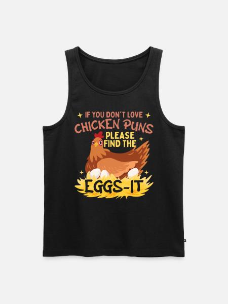 Chicken Puns - Men's Premium Organic Tank Top - black