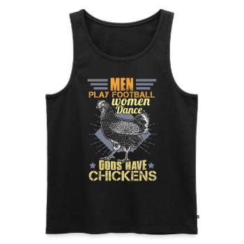 Costume de poulet Hommes - Débardeur bio Premium Homme - noir - Devant - AI Model Male 178 light (178cm)