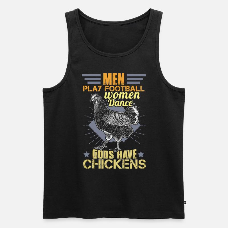 Hühnerkostüm Herren - Männer Premium Bio Tank Top - Schwarz