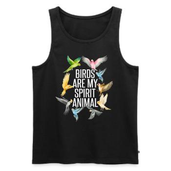 Vögel lustig - Männer Premium Bio Tank Top - Schwarz - Vorne - AI Model Male 178 light (178cm)