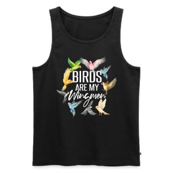 Vögel Lustige Vogelbeobachtung Humor - Männer Premium Bio Tank Top - Schwarz - Vorne - AI Model Male 178 light (178cm)