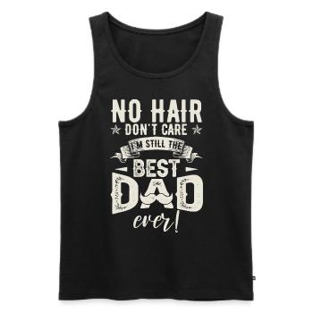 Pas de cheveux Ne se soucie pas papa Papa Papa Papa - Débardeur bio Premium Homme - noir - Devant - Michal (187cm)