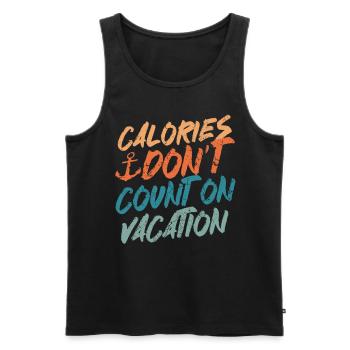 Calories Don't Count On Vacation - Men's Premium Organic Tank Top - black - Front - Michal (187cm)