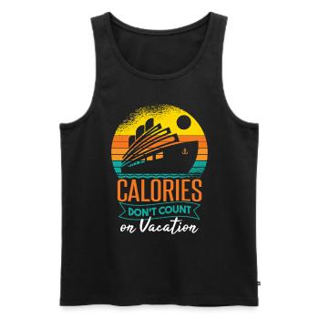 Les calories des navires de croisière ne comptent pas sur les vacances - Débardeur bio Premium Homme - noir - Devant - Michal (187cm)