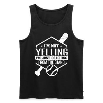 I'm Just Coaching From The Stand Baseball Dad - Men's Premium Organic Tank Top - black - Front - Michal (187cm)