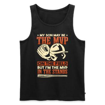 Lustiger Baseball-Vater - Männer Premium Bio Tank Top - Schwarz - Vorne - Michal (187cm)