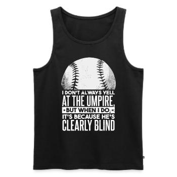 Drôle de joueur de baseball papa - Débardeur bio Premium Homme - noir - Devant - Michal (187cm)