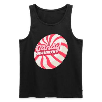 Candy Security - Men's Premium Organic Tank Top - black - Front - AI Model Male 178 light (178cm)