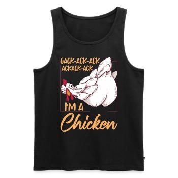 I'm A Chicken Funny Farming Hen Chicken Lover - Men's Premium Organic Tank Top - black - Front - AI Model Male 178 light (178cm)