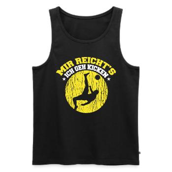 Mir Reichts Ich Gehe Kicken - Männer Premium Bio Tank Top - Schwarz - Vorne - Michal (187cm)