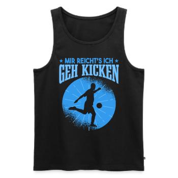 Ich Gehe Kicken Fußball Fussballer - Männer Premium Bio Tank Top - Schwarz - Vorne - Michal (187cm)
