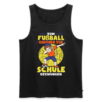 Zum Fußball Geboren Fußballmannschaft Fussballer - Männer Premium Bio Tank Top - Schwarz - Vorne - Michal (187cm)
