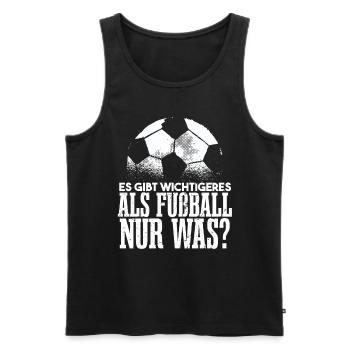 Fußballer Sprüche Lustig - Männer Premium Bio Tank Top - Schwarz - Vorne - Michal (187cm)