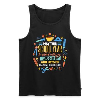 May This School Year Be Filled With Joy - Men's Premium Organic Tank Top - black - Front - Michal (187cm)