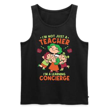 Citation de l’enseignante mignonne Enseigner la rentrée scolaire - Débardeur bio Premium Homme - noir - Devant - Michal (187cm)