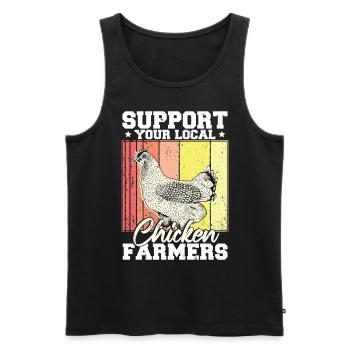 Soutenez votre agriculteur local - Débardeur bio Premium Homme - noir - Devant - Michal (187cm)