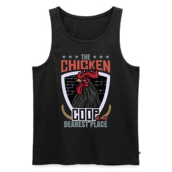 The Chicken Coop Is My Dearest Place - Men's Premium Organic Tank Top - black - Front - AI Model Male 178 light (178cm)