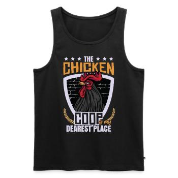 The Chicken Coop - Men's Premium Organic Tank Top - black - Front - AI Model Male 178 light (178cm)