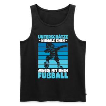 Fußball Dab Junge Fußballer Training - Männer Premium Bio Tank Top - Schwarz - Vorne - Michal (187cm)