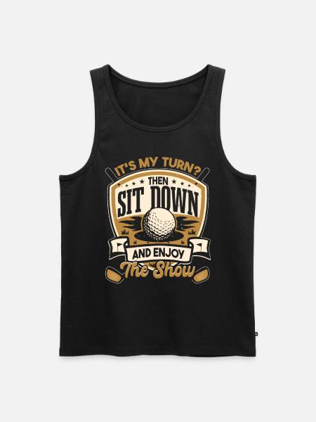 Funny Golf Dad Golfing Gift - Men's Premium Organic Tank Top - black