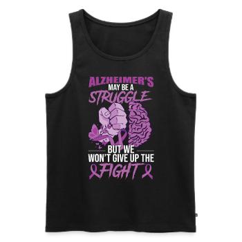 Alzheimer-Krieger - Männer Premium Bio Tank Top - Schwarz - Vorne - AI Model Male 178 light (178cm)