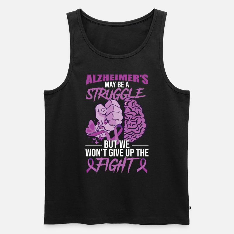 Alzheimer-Krieger - Männer Premium Bio Tank Top - Schwarz